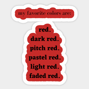 Red lover Sticker